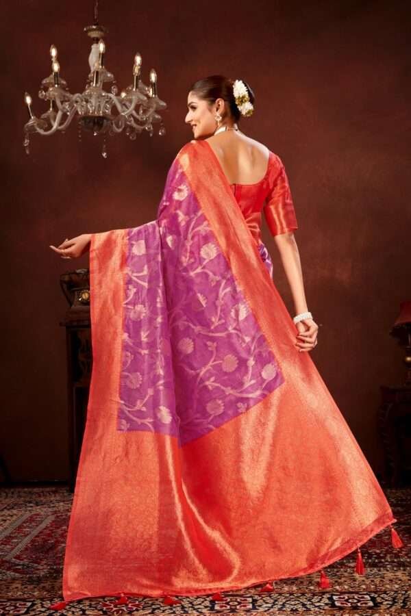 Purple pure tissue silk saree chp3