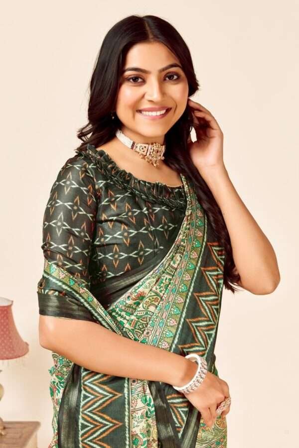 Soft madhubani tussar silk saree mb2 - Image 3