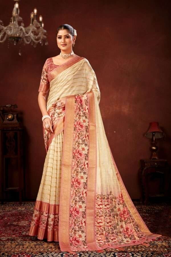 Gajri soft cotton silk saree cs6