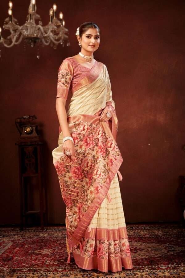 Gajri soft cotton silk saree cs6 - Image 2