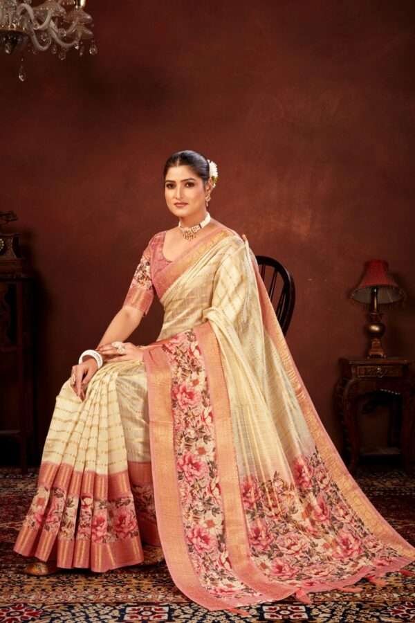 Gajri soft cotton silk saree cs6 - Image 3