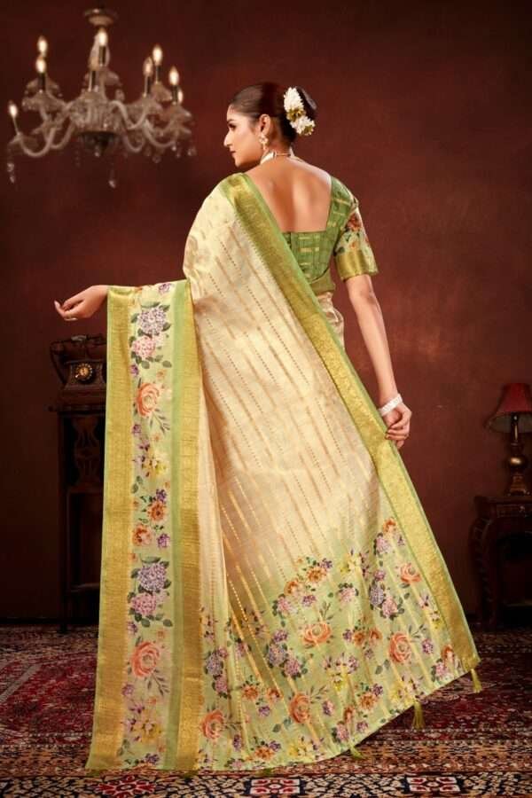 Mehendi soft cotton silk saree cs3 - Image 4