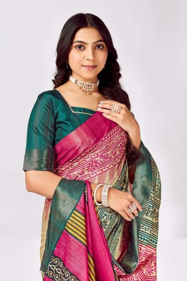 Tussar Silk Saree ts1 - Image 3
