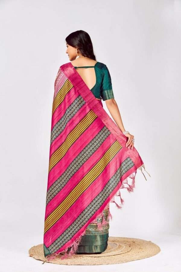 Tussar Silk Saree ts1 - Image 4