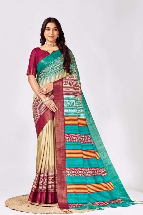 Tussar Silk Saree ts2 - Image 2