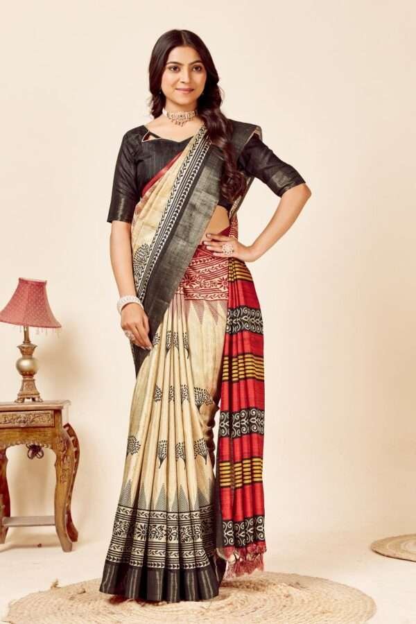 Tussar Silk Saree ts3 - Image 2