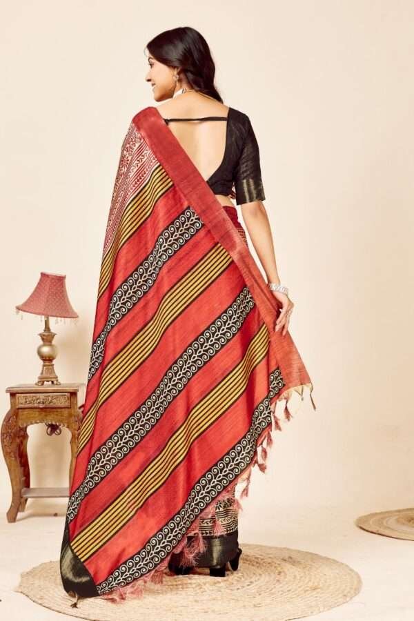 Tussar Silk Saree ts3 - Image 3