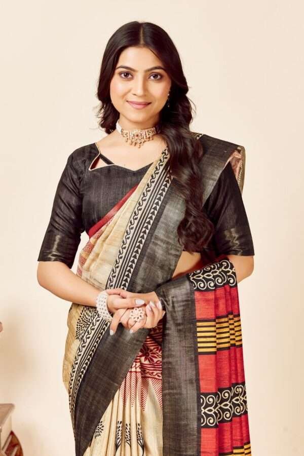 Tussar Silk Saree ts3 - Image 4
