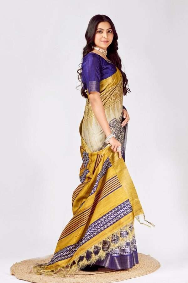 Tussar Silk Saree ts4 - Image 3