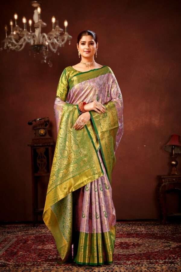 Onion pure dharamavaram silk saree d2 - Image 2