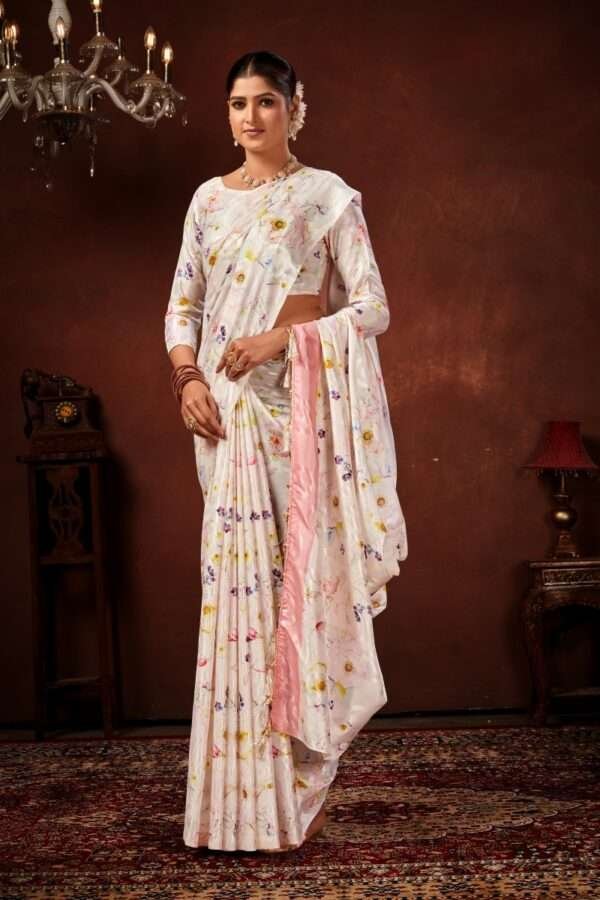 Designer crape silk saree cp1 - Image 2