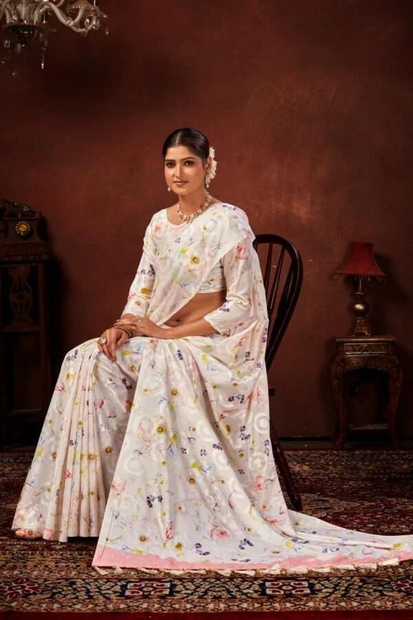 Designer crape silk saree cp1 - Image 3