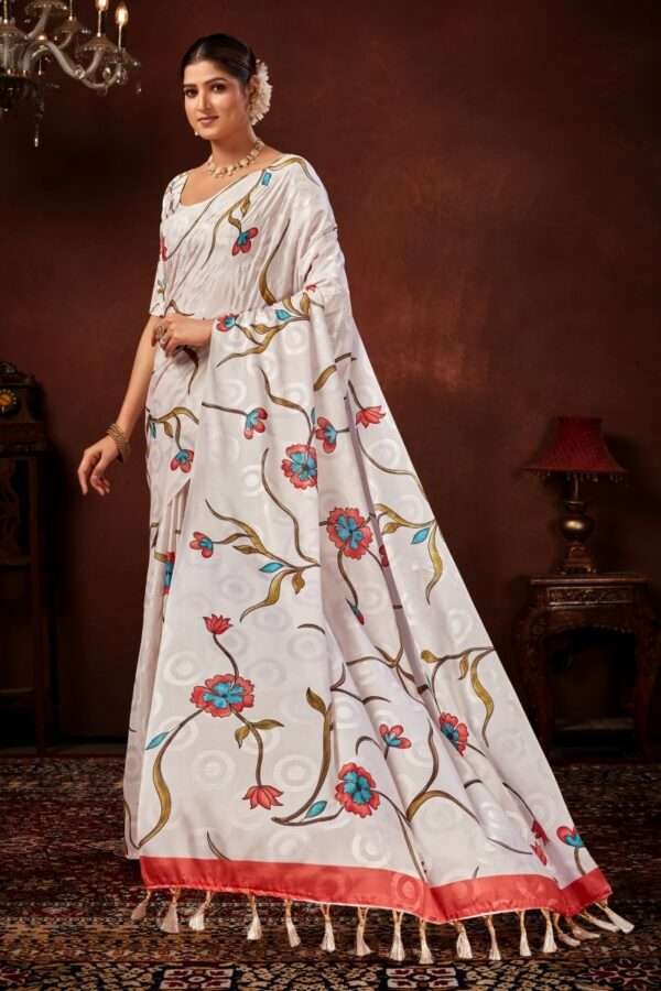 Designer crape silk saree cp4 - Image 3