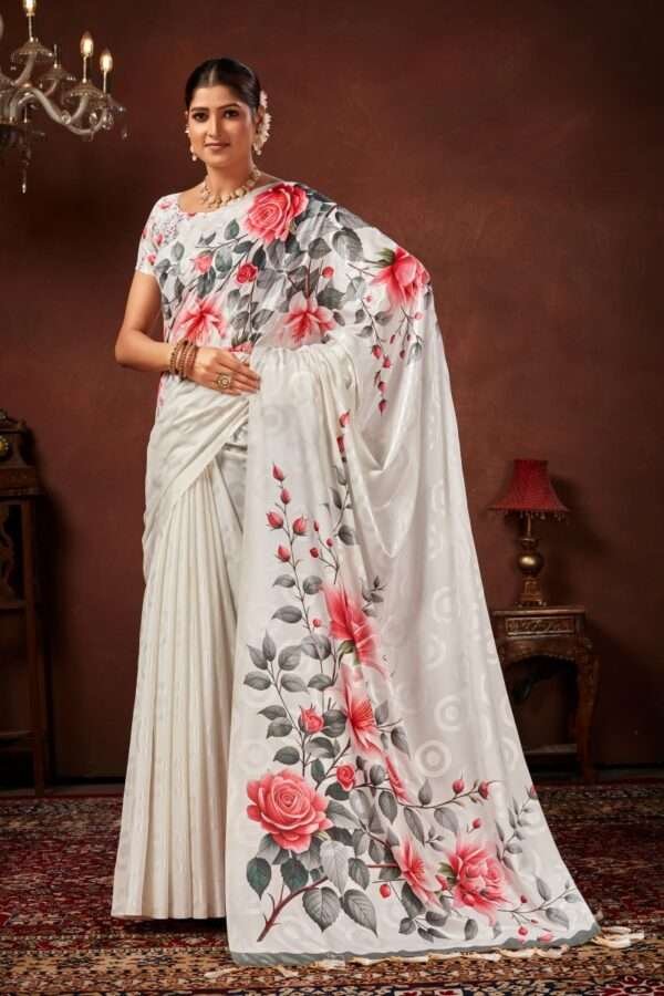 Designer crape silk saree cp5 - Image 2