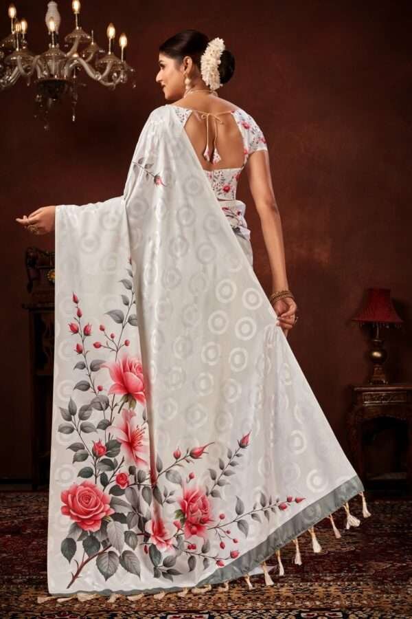 Designer crape silk saree cp5 - Image 4