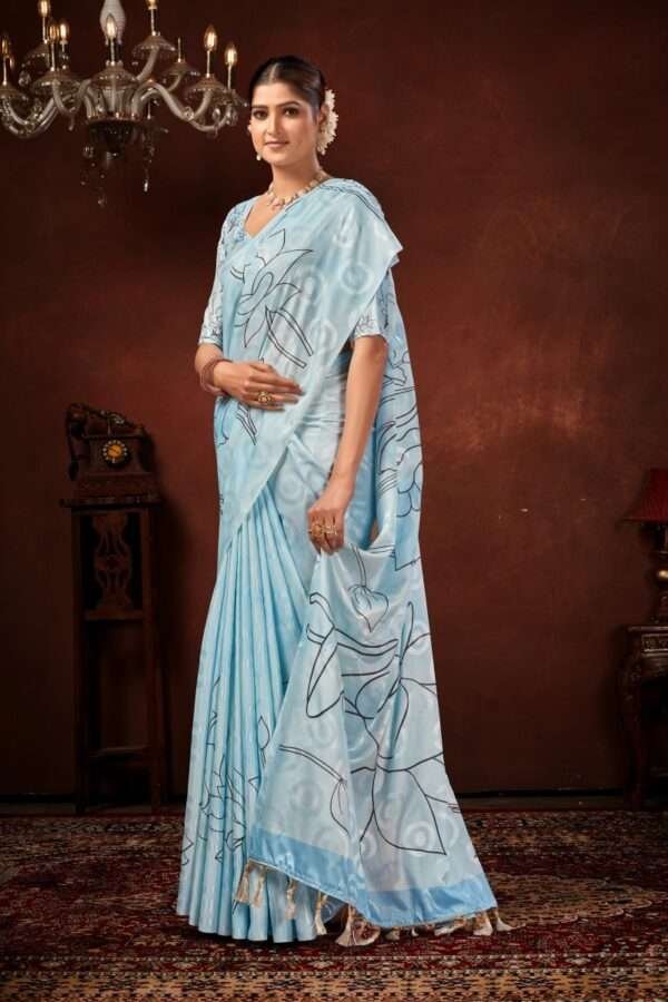 Designer crape silk saree cp6