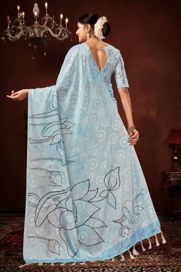 Designer crape silk saree cp6 - Image 4