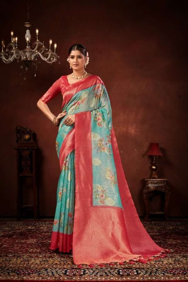Fancy tissue silk saree tp2