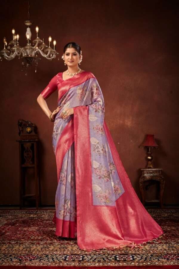Fancy tissue silk saree tp3