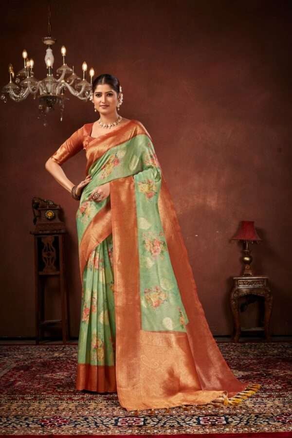 Fancy tissue silk saree tp4