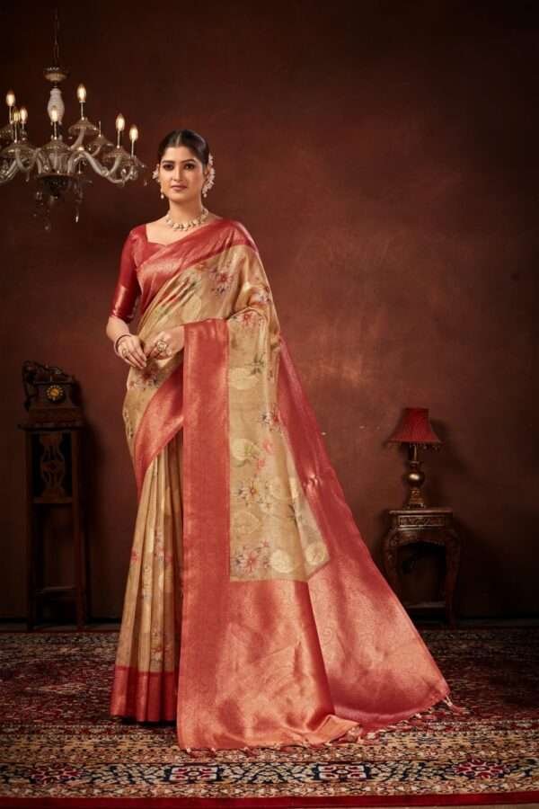 Fancy tissue silk saree tp5
