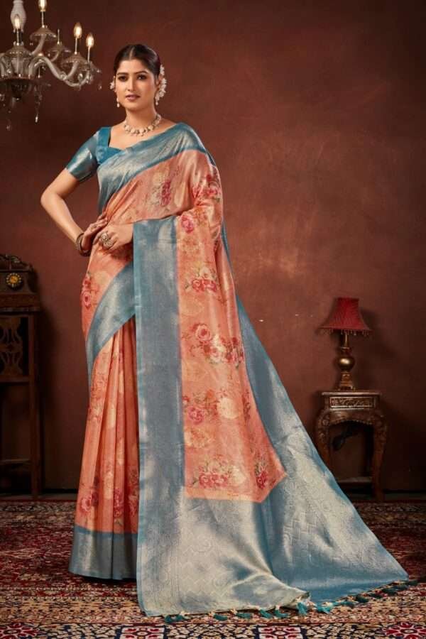 Fancy tissue silk saree tp6