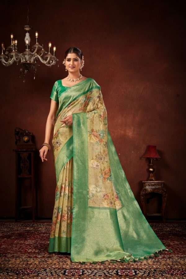 Fancy tissue silk saree tp7
