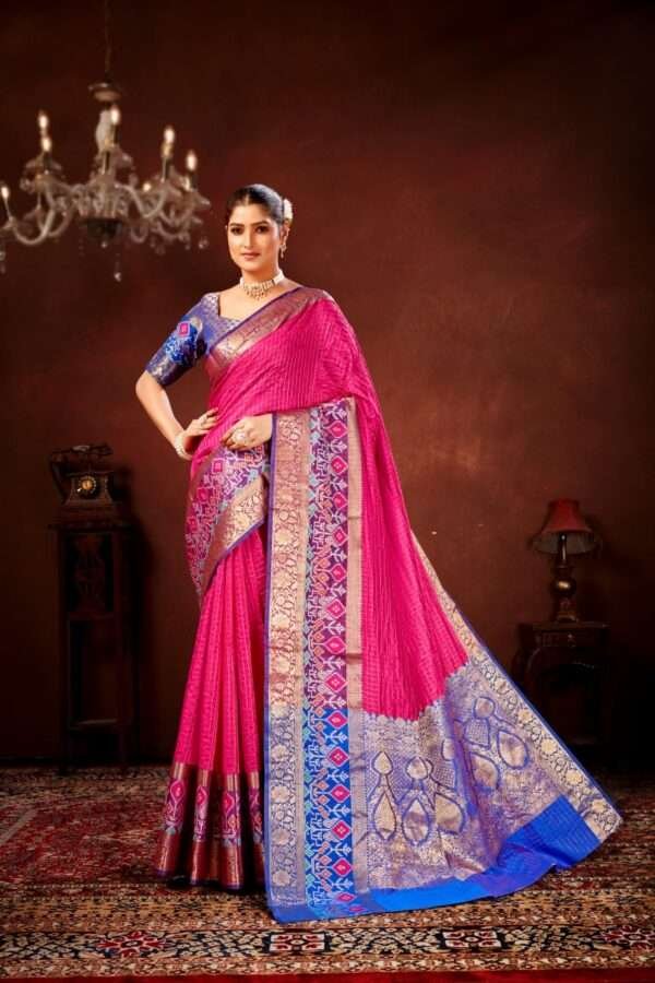 Pink patola silk saree ps1 - Image 2